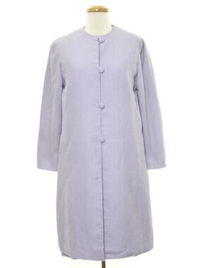 Vintage 70s Home Sewn Lavender Bouclé Dress Jacket Set Women’s XS